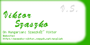 viktor szaszko business card